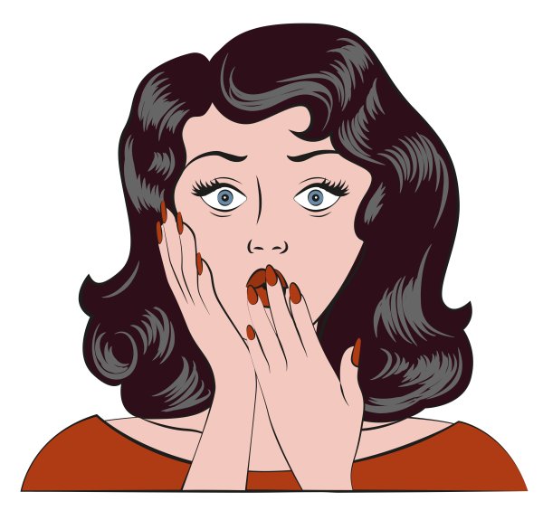 Девушки иллюстрации удивление