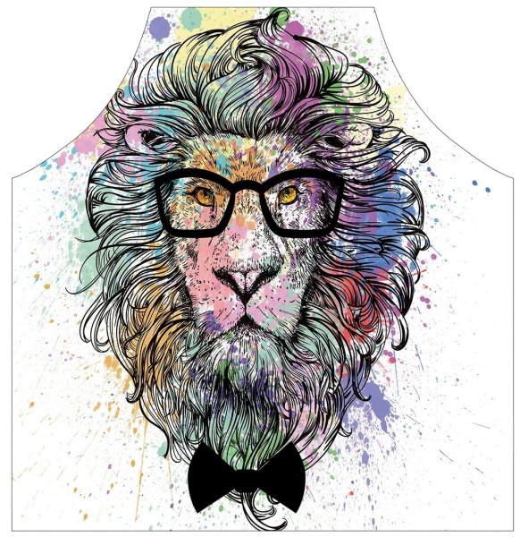 Лев в очках нарисованный