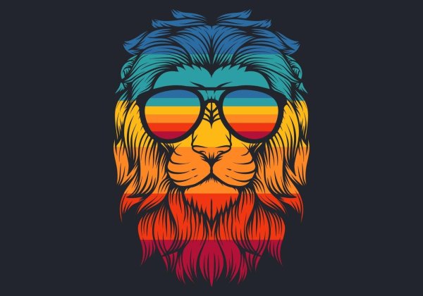 Крутой Лев в очках