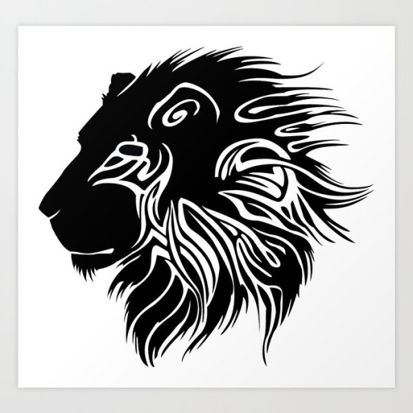 Лев черный Графика