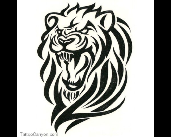 Тату тигр трайбл