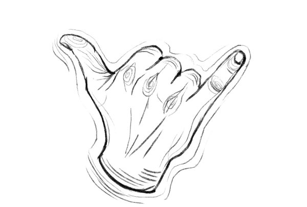 Указательный палец эскиз