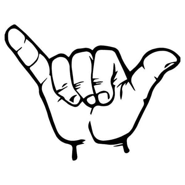 Знак большой палец и мизинец