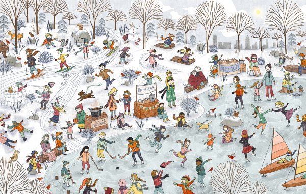 Виммельбух. Зимние забавы