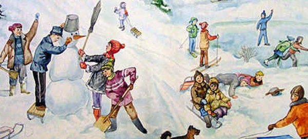 Игра в снежки в классе