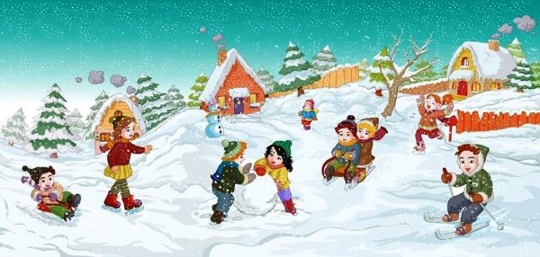 Зимние забавы для детей на улице