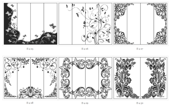 Кухонные фасады с пескоструйным рисунком