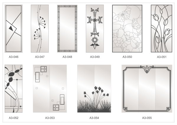 Рисунок пескоструй на зеркале