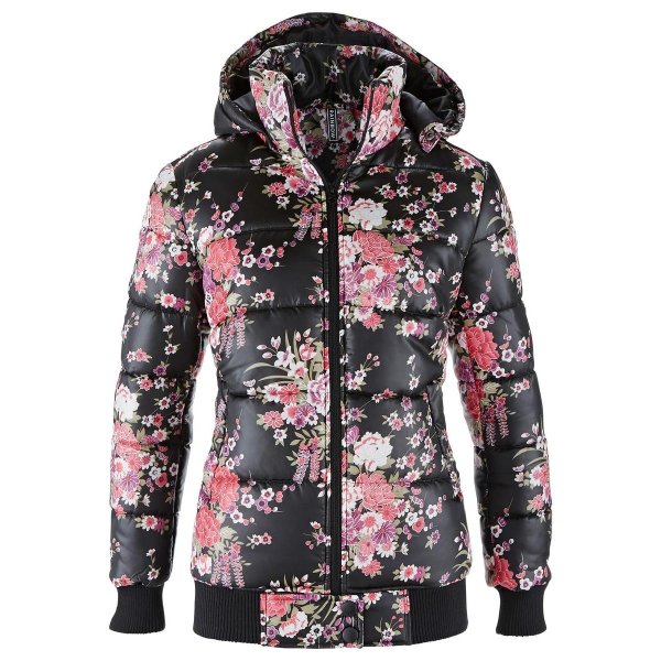Куртка в цветочек женская