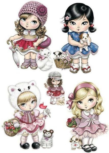 Кукла маленькая нарисовать