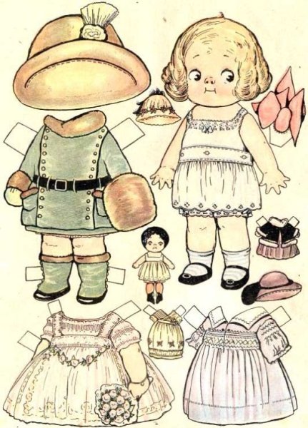 Винтажные бумажные куклы