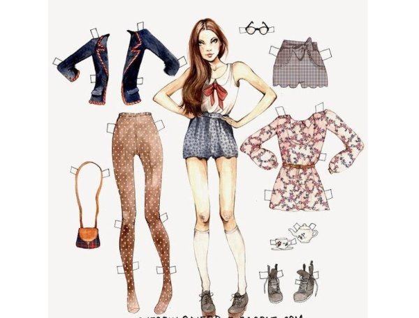 Нарисовать куклу с одеждой