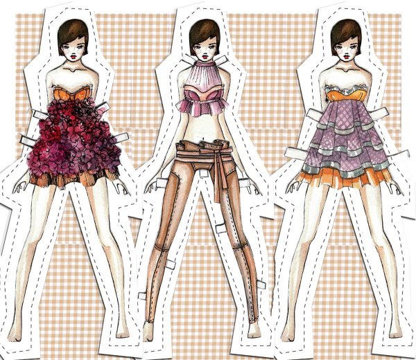 Эскизы одежды для кукол