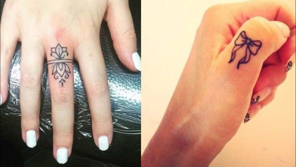 Тату на пальце для девушек оберег