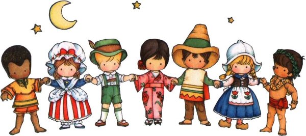 Хоровод людей разных национальностей