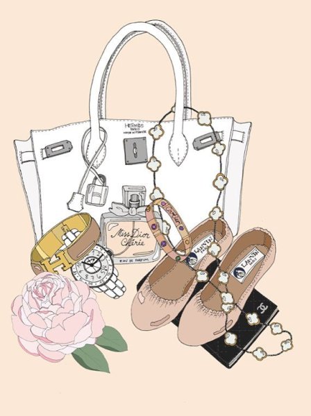 Модные эскизы аксессуары