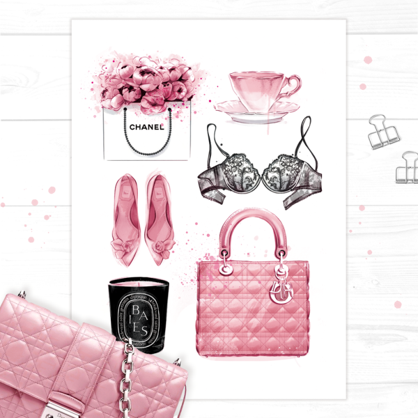 Иллюстрация женские аксессуары