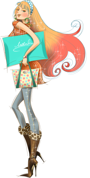 Модница иллюстрация