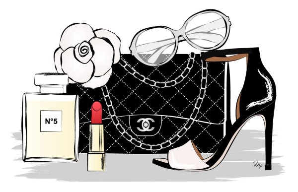 Фэшн иллюстрация Chanel