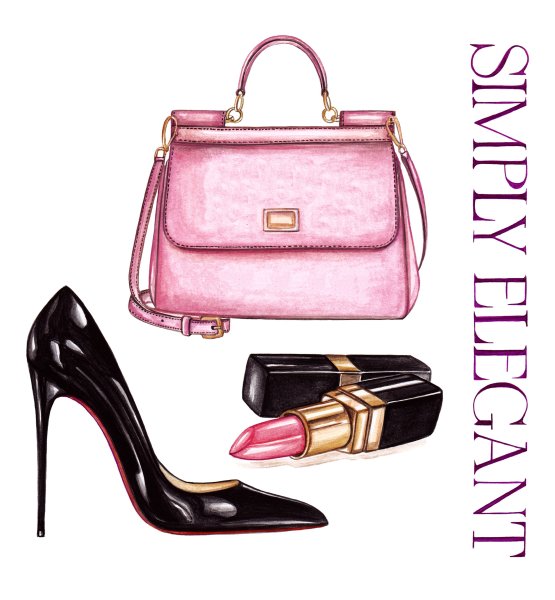 Розовая сумочка и туфли