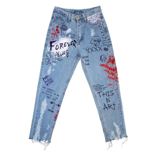 Разукрашенные джинсы