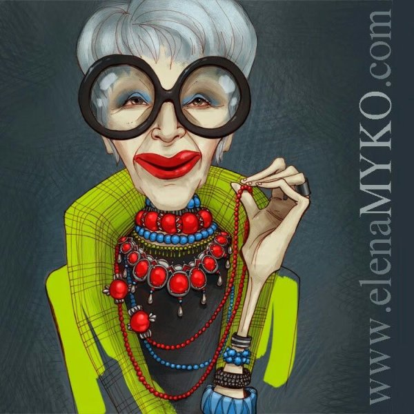 Айрис Апфель брошь