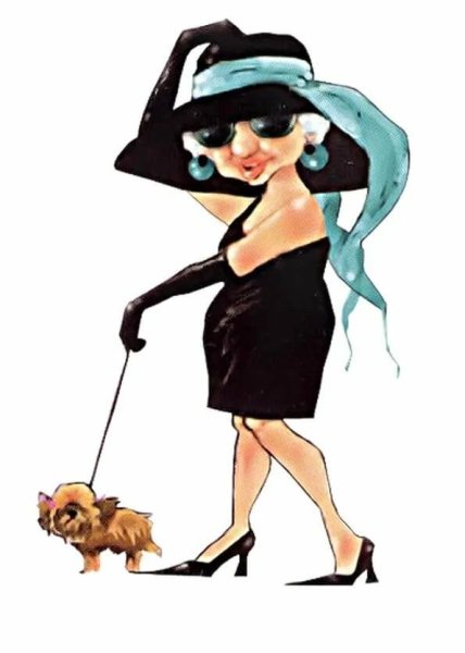 Дама с собачкой карикатура