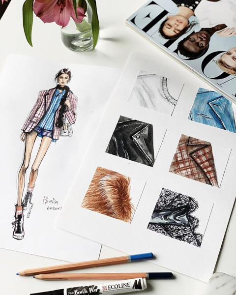 Скетчбук модельера одежды