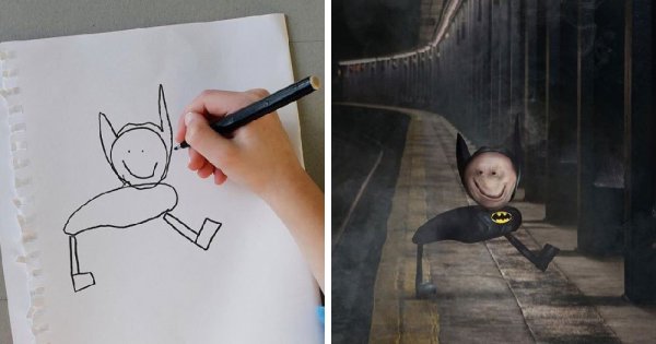 Децкие рисунки в реальной жизни