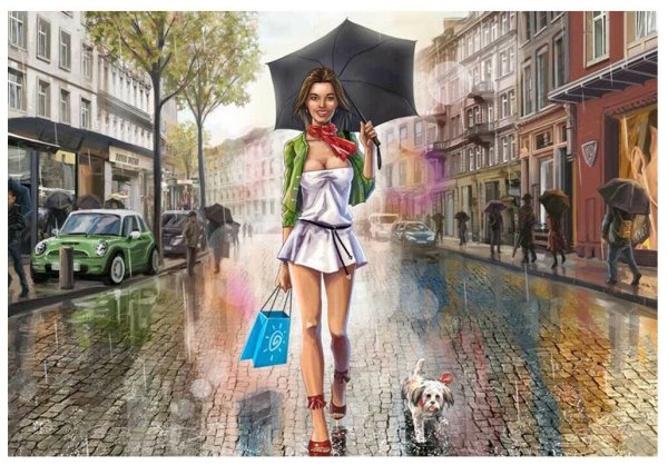 Девушка в городе арт