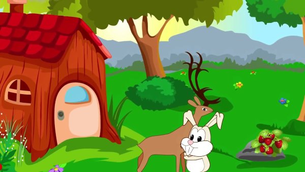 Разминка у оленя дом большой