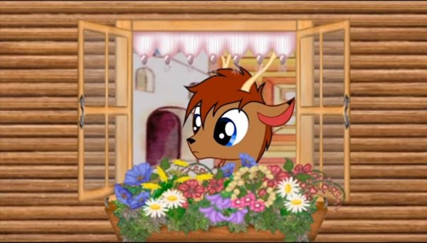 У оленя дом большой