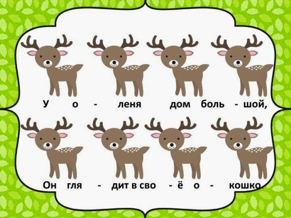 У оленя дом большой пальчиковая игра