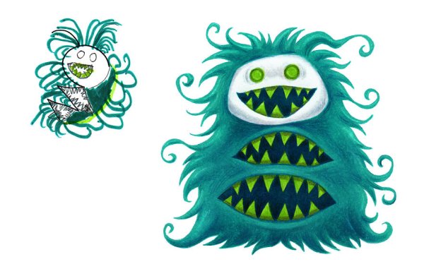 Монстрик рисунок