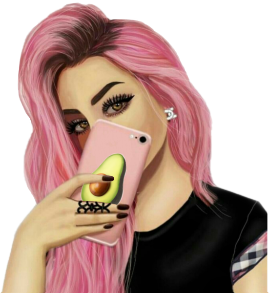 Стильная девушка рисунок