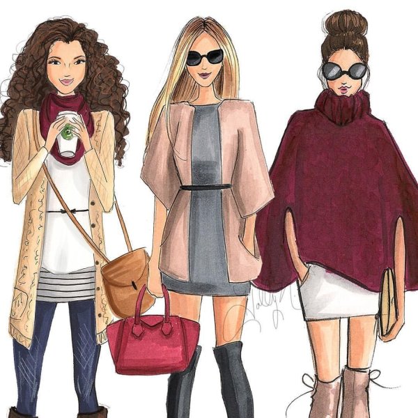 Модные стилисты рисунки