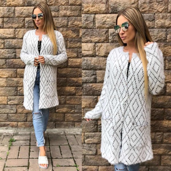 Кофта вязаная женская спицами модная схема и описание