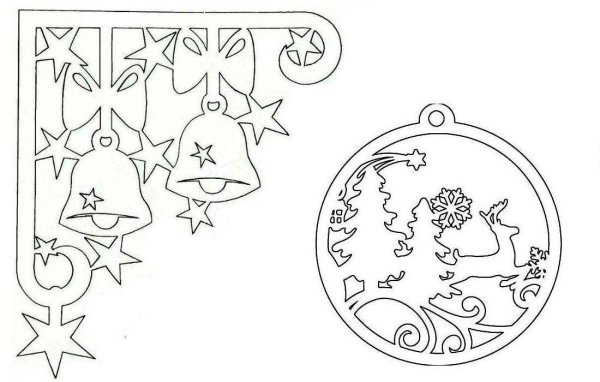 Трафареты на новый год для вырезания на окно