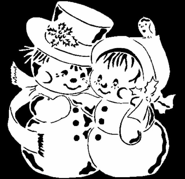 Трафареты на окна домики