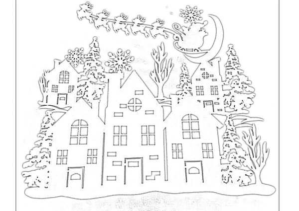 Новогодние трафареты для вырезани