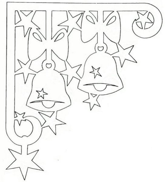 Вырезалки новогодние на окна сугробы