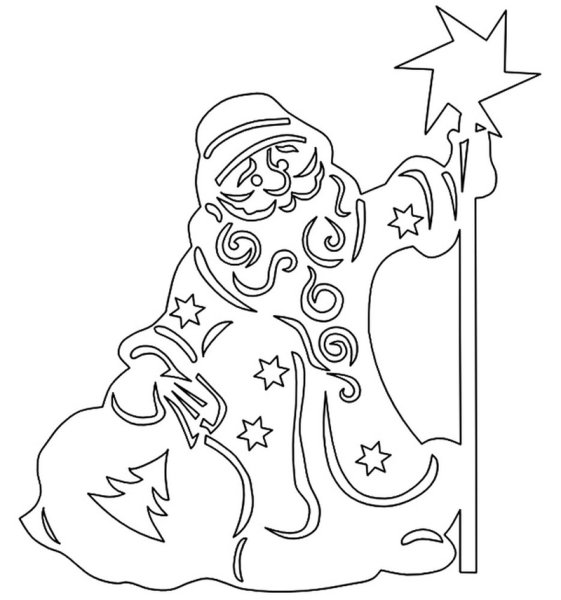 Трафареты на окна новогодние