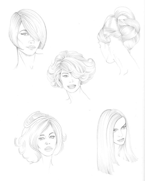 Нарисовать волосы девушки