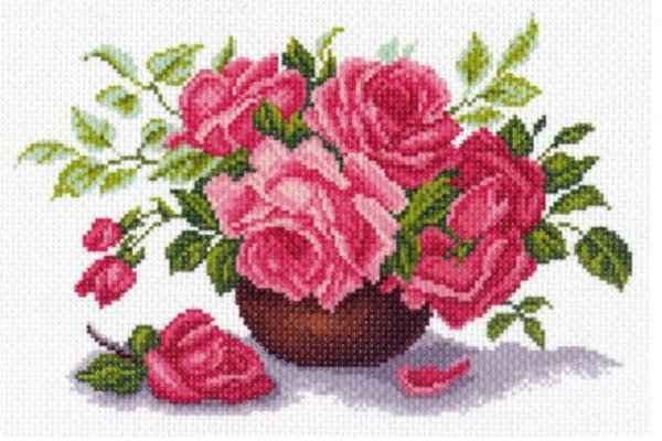 Матренин Посад вышивка бисером розы