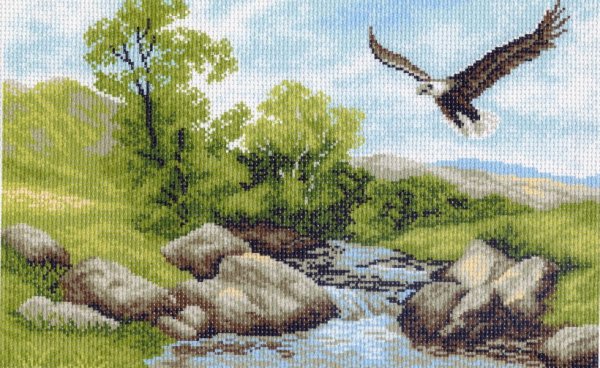 Вышивка Горная река Матренин Посад