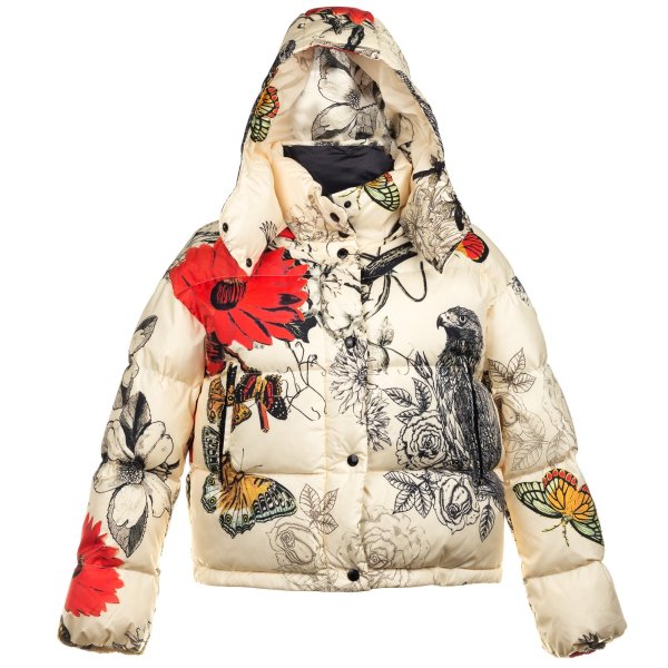 Пуховик с принтом