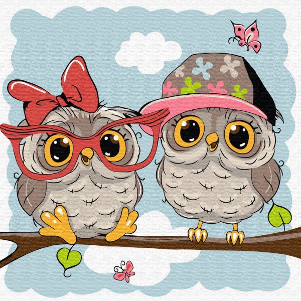 Совушки на ветке