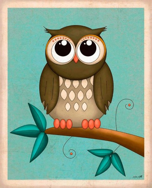 Совы мультяшные