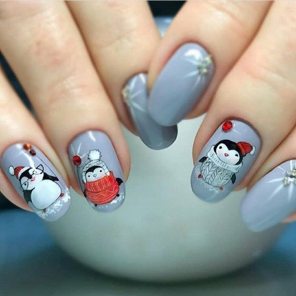 Елена Гарцева ногти новогодние