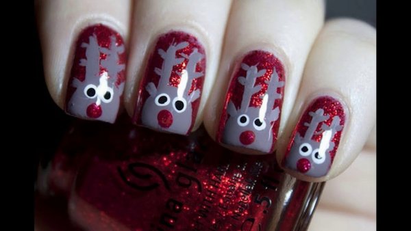 Маникюр для девочек 10 лет на новый год